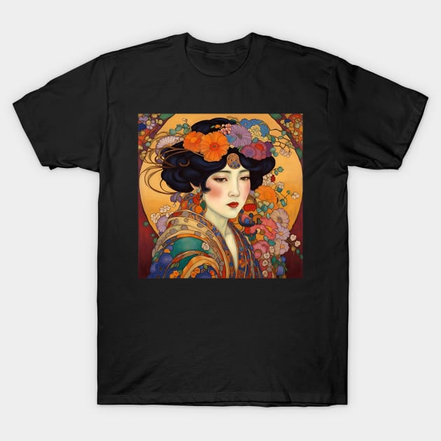 Asian Girl in traditional dress Asian Culture T-Shirt by LittleBean